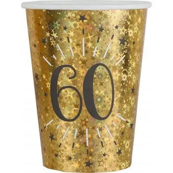 Jednorázové nádobí Kelímky k šedesátým narozeninám 60 10 Ks .