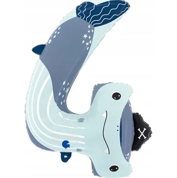 Balónek Fóliový balónek Grabo Žralok číslice 4, 97 cm