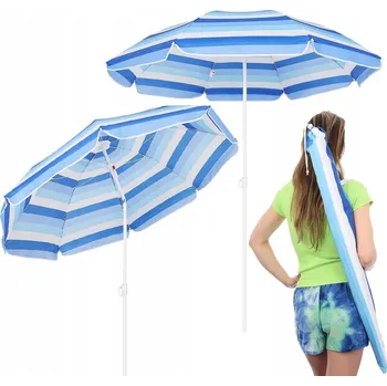 Slunečník Plážový slunečník Enero Blue Line 180 cm, modrý