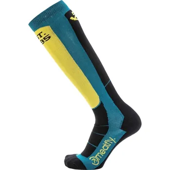 Dámské oblečení SNB & SKI ponožky Meatfly Leeway limetková/petrolejová M