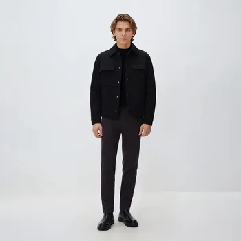 Reserved - Bavlněné kalhoty slim fit - mahagonová - 525GC-93M - 525GC-93M-L