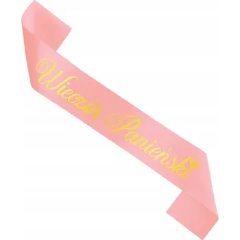 Party dekorace ŠERPA Rozlučka Se Svobodou růžová ZLATÝ NÁPIS