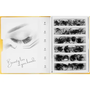 Umělé řasy Luxury Lashes 12D Premium Řasy v Hotovém Vějířku MIX Zakřivení umělých řas: CC, Délka umělých řas: Mix délek 9-14 mm, Tloušťka řas: 005