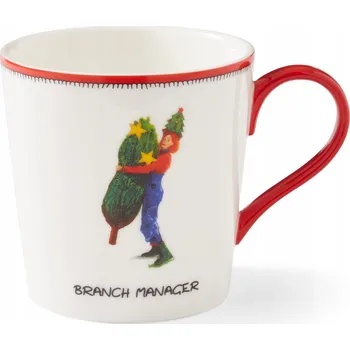 Spode Hrneček Kit Kemp Doodles 340ml Branch Manager vánoční dárek bílý