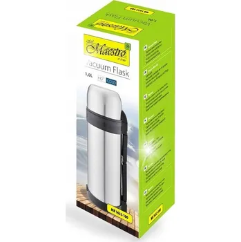 Termoska TERMOS TURISTICKÝ VAKUOVÝ NA KÁVU ČAJ VODU 1L TEPLÉ STUDENÉ NÁPOJE