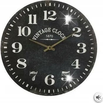 Hodiny Nástěnné hodiny Alex 38 Cm RETRO STYL černé tiché
