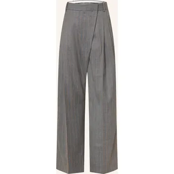 Dámské kalhoty Ganni Dámské Kalhoty Marlene, šedá / tmavě oranžová, 38