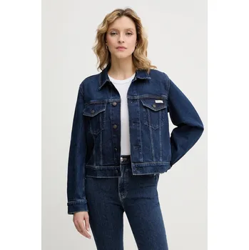 Pánská větrovka Džínová bunda Calvin Klein Jeans tmavomodrá barva, přechodná, LV047E903G 59J, vel. L