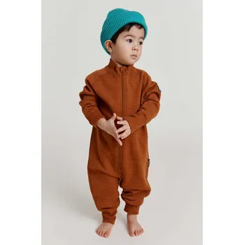 Dětský overal s vlnou Reima Parvin 5200037A hnědá 82X, vel. 80