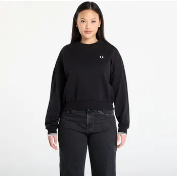 Pánská mikina Mikina FRED PERRY Tipped Sweatshirt Black 36