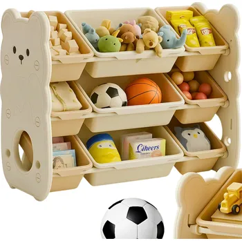 úložný prostor na hračky REGÁL NA HRAČKY S ÚLOŽNÝMI BOXAMI PRO DĚTI - SKŘÍŇKA, POLICE