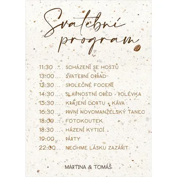 Svatební dekorace Svatební harmonogram 297