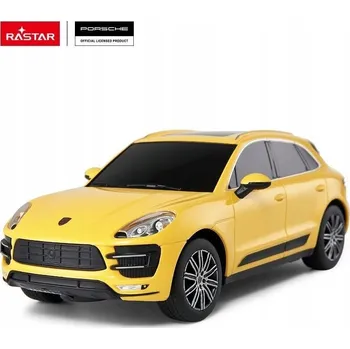 autíčko Rastar Porsche Macan Turbo měřítko 1:24 žluté