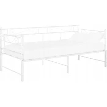 Pohovka Pohovka s výsuvným lůžkem 206,5x95x89,5 cm kovová bílá