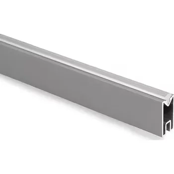 Nábytkové kování Wireli Šatní tyč LUXE s protiskluzovým páskem, 2,35m, kamenná šedá