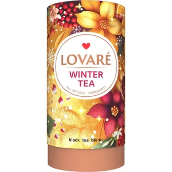 Čaj Černý čaj s příchutí LOVARÉ 80 g WINTER TEA (LOVARÉ čaj / granátové jablko, mango, jasmín)