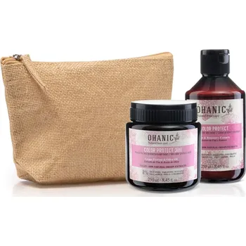Šampon Ohanic Gift Set Color Protect - Set na barvené vlasy šampon + maska + taštička