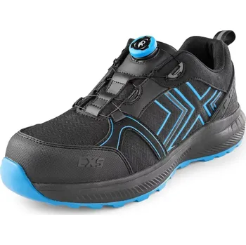 Pracovní obuv CXS ISLAND LIPARI S3S / Bezpečnostní polobotka s BOA zapínáním S3S - černá/modrá 45