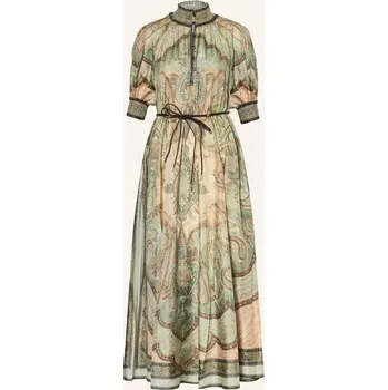 Dámské šaty Zimmermann Dámské Hedvábné Šaty Wanderlust, mátová / hnědá /...