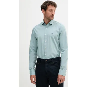 Pánská košile Košile Hackett London pánská, šedá barva, slim, s italským límcem, HM3010359 05A, vel. S