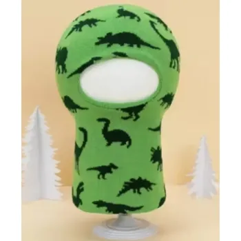 Kukla Zimní kukla - ZELENÁ - DINOSAURUS - (3-6 let) (Značka: JTVOVO)