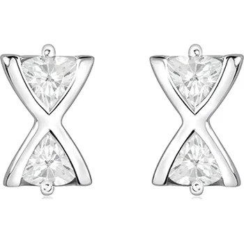 Náušnice Marble White Topaz - stříbrné náušnice s bílým topazem