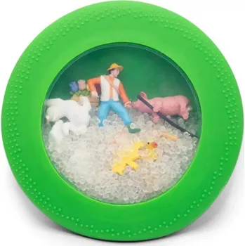 Hračka pro nejmenší Jellystone Designs - Peekaboo senzorický disk Varianta: Farma