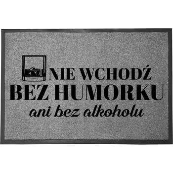 Rohožka VSTUPNÍ ROHOŽKA ŠEDÁ Dárek Vtipná Pod Dveře 60x40 | BEZ HUMORKU