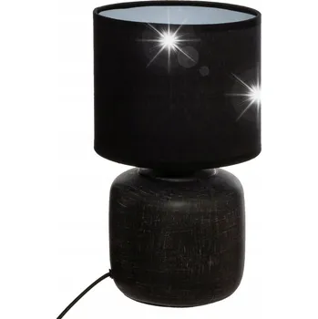 Stojací lampa STOJACÍ LAMPA Salta černá KERAMICKÁ bavlněné stínidlo