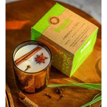 Svíčka Sójová vonná svíčka Lemongrass & Spice Song of India 1 ks