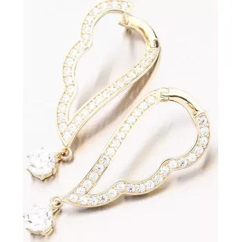 Náušnice Dámské náušnice žluté zlato 585 visací se zirkony 663P-120471-ZL