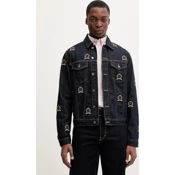 Pánská větrovka Džínová bunda Tommy Jeans tmavomodrá barva, přechodná, DM0DM22988 59X, vel. XL