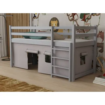 Dětská postel Dětská zvýšená postel Portos Barva dřeva: Šedá, Rozměry: 80x180