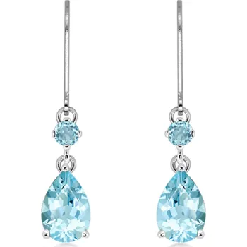 Náušnice Tarel Blue Topaz - stříbrné náušnice s modrým topazem