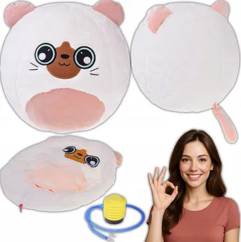 plyšák VELKÝ PLYŠOVÝ MÍČ PLYŠOVÁ HRAČKA ROZTOMILÉ ZVÍŘÁTKO 45 CM NAFUKOVACÍ KOŤÁTKO