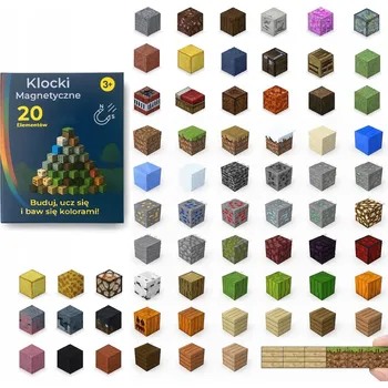 ostatní stavebnice Magnetické stavebnice Minecraft pro děti – sada 20 dílků (B032)