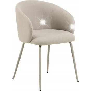 Jídelní židle ČALOUNĚNÁ ŽIDLE Eleonor béžová Basel 24 OCELOVÉ NOHY