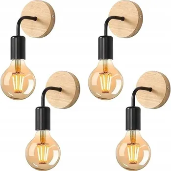 Stojací lampa Kinkiet led lampa scienna lampa sufitowa kinkiet czarny Zestaw 4-częściowy