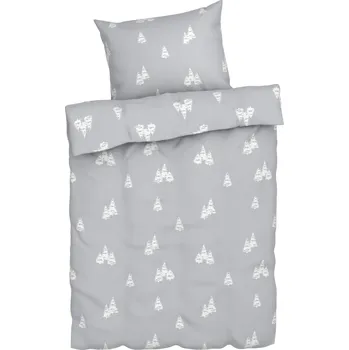 Povlečení LIVARNO home Ložní povlečení z jemného flanelu, 140 x 200 cm, 70 x 90 cm (šedá)