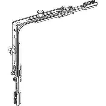 Stavebniny ROTO E-Tec Control NT/NX rohové vedení krátké MVS 1P/1V čep stříbrný