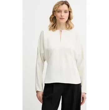 Dámská halenka Halenka Calvin Klein dámská, béžová barva, hladká, LV044D176G 01X, vel. M