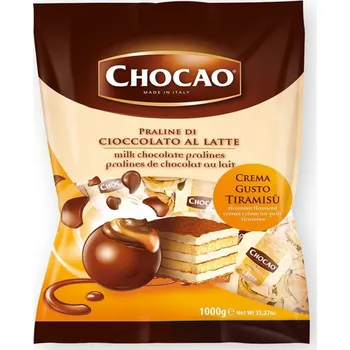 Čokoláda Vergani Čokoládový bonbóny z mléčné čokolády s náplní Tiramisu 1kg