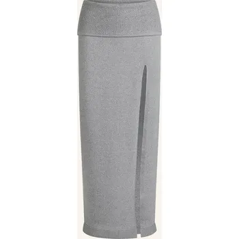 Dámská sukně Skims Dámská Lounge Sukně Textured Knit, dark heather grey, 38