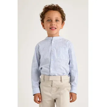 Chlapecká košile Dětská bavlněná košile Mayoral 3120.5E.Mini.PPYA béžová 01X, vel. 104