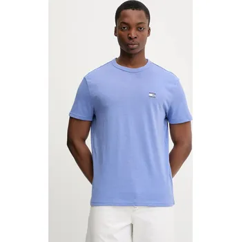 Pánské tričko Tričko Tommy Jeans pánské, fialová barva, DM0DM22667 54X, vel. XL