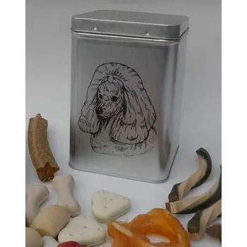 Chovatelství Pudl čb - plechová dóza s pamlsky pro psy (30 kusů pamlsků)