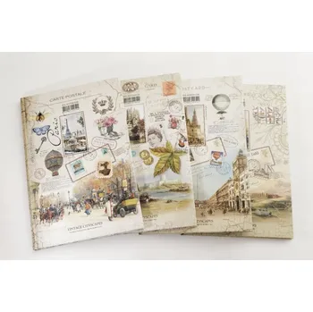 Zápisník Designová záznamní kniha Fresh, tvrdé desky, formát A4, 80listů, čtvereček - mix motivů 3