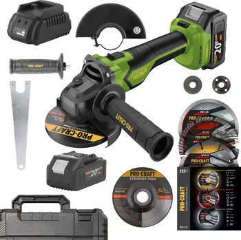 úhlová bruska Sada aku úhlová bruska Procraft PGA22 a 3x diamantové kotouče Procraft DS3.125