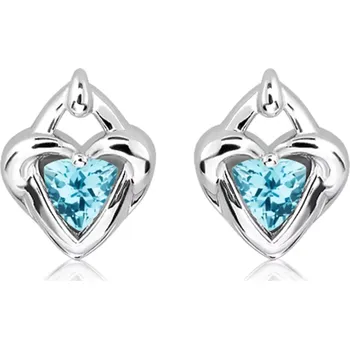 Náušnice Sonet Blue Topaz - stříbrné náušnice s modrým topazem