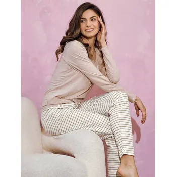 Pánské pyžamo Taro Gina 3246 long/r S-XL Z24/25 dámské pyžamo Béžová L